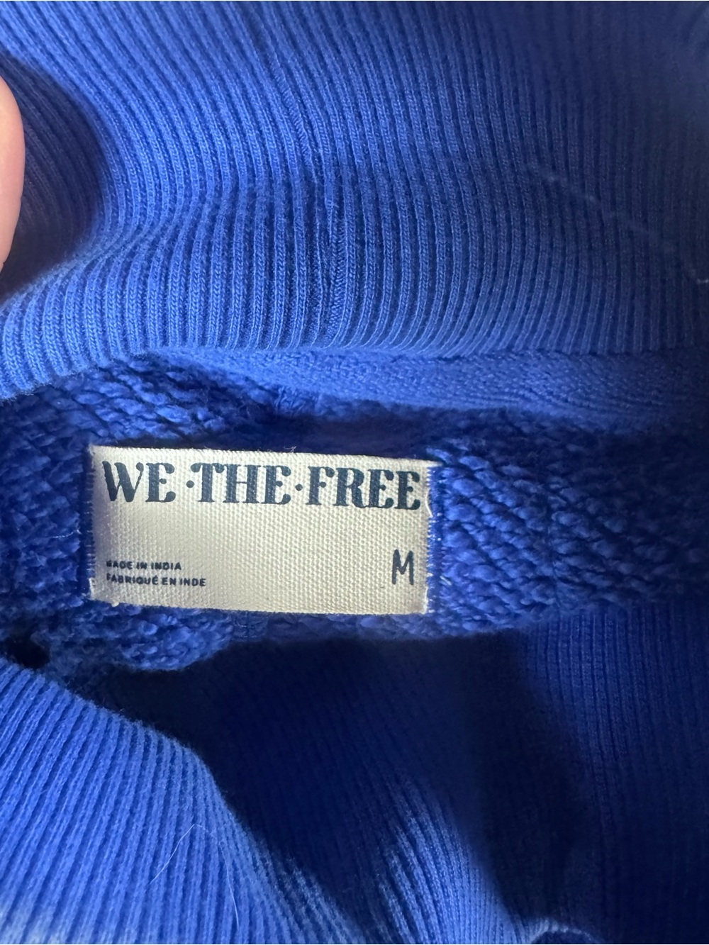 We The Free Royal Blue Ribbed Mock Neck Pullover Tunic Dress Comfy Sweatshirt - Picture 7 of 17